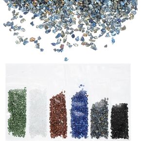 uxcell Crushed Glass High Luster Chips 1-3mm 29g Broken Glass Pieces Irregular Glass Metallic Crystal Chips for Nail Arts Craft DIY Vase Filler Jewelry Making Decoration, Multicolor