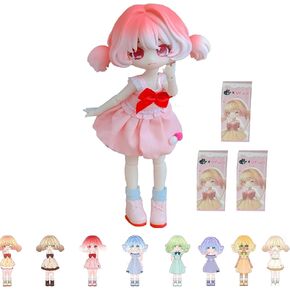 1/12 BJD Dolls Blind Box,Kawaii BJD Dolls UF Fruits Series 1/12 Ball Jointed Doll Collectable Action Figure Posable Dress Up Doll for Girls Birthday Party Gift Toys