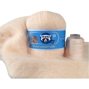 3 Balls Mink Cashmere Yarn, Luxury Fur Hairy Long Plush Mink Cashmere Yarn for Hand Knitting Crochet DIY Project 150g (Dark Grey)