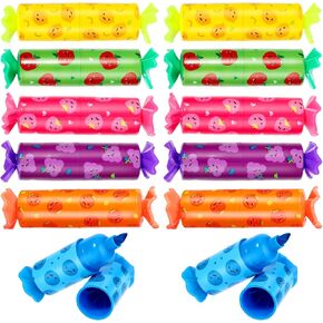 Mini Cute Highlighters ، 12pcs ألوان متنوعة Candy Pastel Highlighters 6 ألوان إزميل TIP MARKER PEN Highlighter لرسم ملصقات مكتب ملصقات School School
