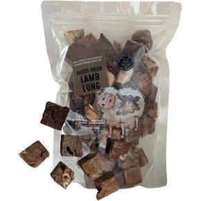 Freeze Dried Lamb Lung Treats for Dogs & Cats - 100% Lamb Lung- Single Ingredient Pet Treats - Lamb Lung Dog Treats Made in USA - Lamb Lung Treats for Cats & Dogs - Lamb Lung Bites - 3 OZ.