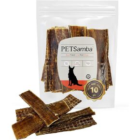 6" Flat Beef Jerky Dog Treats – 10 Pack, Natural Single-Ingredient, Grass-Fed, High-Protein, Low-Odor Chew for Dogs, Rawhide Alternative