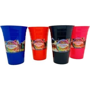 Rubies Las Vegas Landmard Cups, 4ct, Black/Red/Pink/Blue …