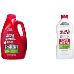 معجزة Nature 1GAL فوضى شديدة الفوضى أنزيمية الكلب وصمة عار على الرائحة و 32 أوقية غسيل للحيوانات الأليفة وصمة عار والروائح