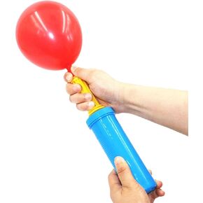 Portable Hand Held Round Nozzle Pump for Quickly Filling Inflatables, Balloons, Toys, Hand Pump - Double Action Air Pumps Balloons, Exercise Balls, Yoga Balls, Pool Floats