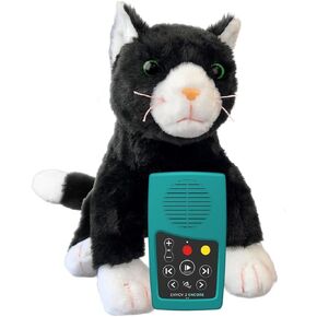 Bible Storyteller Plush Meow Meow, with Devotions and The Complete Towers of Light Series Audiobooks by Allen Brokken on the MegaVoice Solar+ for Kids