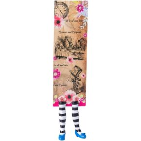 Alice in Wonderland Bookmark - رسم توضيحي مذهل وأقدام Alice مقولبة - هدية عشاق الكتب