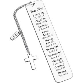 Baptism Gifts for Women, Bible Stuff, Boys First Communion Gifts, Catholic Confirmation Bible Bookmarks, Religious Easter Basket Essentials for Women, Gifts for Bible Lovers
