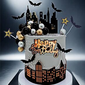 BAT CUPCAKE TOPPERS BAT موضوع حفلة عيد ميلاد حفلة عيد ميلاد زخرفة حفلة عيد ميلاد