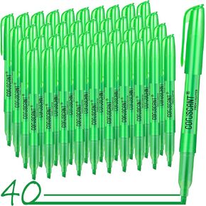 Highlighter - 100 Pack Color Highllight ، وشفاف اللون الشفافة المرئية قلم الفلورسنت ، وعلامة نقطة إزميل عريضة ، قلم الفلورسنت ، المدرسة ، المكتب