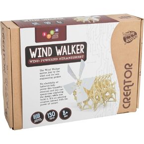 Wind Walker STEM Activity- Mini Jansen Strandbeest DIY Model Kit Sculpture- تطوير حل المشكلات ، ومهارات التفكير الإبداعي ، والاهتمام بالتفاصيل- لا توجد كهرباء أو بطاريات 8+