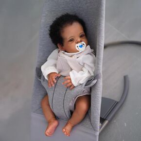 WOOROY Lifelike Reborn Baby Dolls Black – 20-Inch Realistic African American Newborn Baby Doll, Real Life Baby Dolls,Silicone Baby Doll with Full Vinyl Body with Accessories Gift for Kids Ages 3+