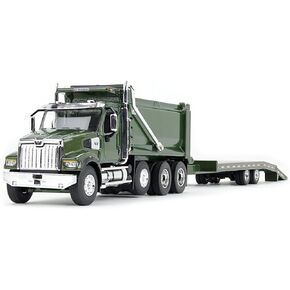 1/64 Green Western Star 49X with Ox Bodies Dump & Beaver Tail Trailer 60-1883