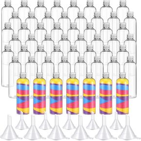 Nuenen 80 Pcs 3.4oz Plastic Sand Art Bottles with Caps Potion Bottle Spell Jars Sand Art Containers with 20 Funnels for Craft Collection Craft Party DIY Art Activity Group Birthday Wedding Party Favor
