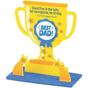 متعة Express Device Dender Devil's Trophy Tabletop Kit - هدايا DIY Craft للأطفال - مثالية لأنشطة Sunday School and Family - قطع الرغوة ذاتية اللصق المغناطيس والتعليمات - 12 قطعة