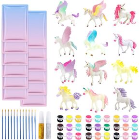 Minetom Arts and Crafts for Kids Ages 4-6 6-8 8-12, Kid Stocking Stuffers for Girls Pack 12, Unicorn Painting Kit for Kids, Paint Your Own Unicorn Arts & Crafts Painting Kits for Kids Ages 4-8-12