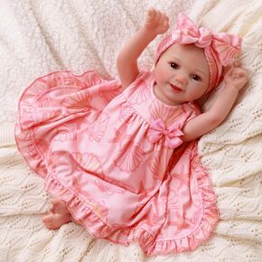 Babeside Reborn Baby Baby Dolls Sunny - 17 بوصة ناعمة فينيل دمية واقعية -بيبي تبتسم لحياة حقيقية دمى الطفل مع مجموعة هدية كاملة للأطفال 3+ سنوات