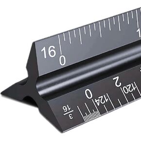الحاكم المعماري ، 12 '' 'Imperial Architect Scale ، حاكم مهندس الألومنيوم ، حاكم مقياس للمخططات ، حاكم مقياس المعادن ، حاكم الهندسة المعمارية ، حاكم صياغة المثلث (الأزرق) in Kuwait