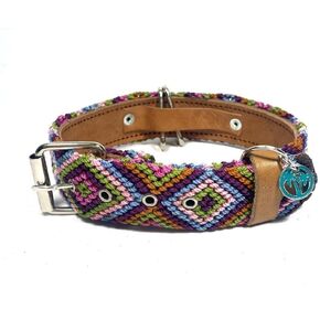 Tulum HM | Mexican Handmade Collars for Small, Medium and Large Dogs. Washable and High Performance Durability to Daily Use. (M)
