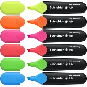 Schneider Job 150 Highlighters - ألوان متنوعة (محفظة 6)