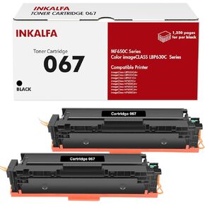 067 067H خرطوشة الحبر الأسود 2 Pack MF656CDW MF654CDW بديل متوافق مع Canon 067 Black 067H Color ImageClass LBP632CDW MF653CDW LBP633CDW MF651CW LBP631CW HIVE HISE 2 عبوة