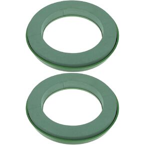 POPETPOP 2pcs Foam Ring with Suction Cup, Green Wet Foam Blocks Floral Foam Block, Artificial Floral Arrangements Mud for Florist Wedding Car Decoration 30CM