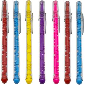 Maydahui 15 PCS Maze Puzzle Shape Ploint Pen الحبر الإبداعي الحبر الأزرق للبالغين الطالب