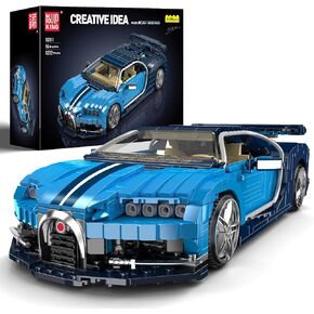 Mould King 10111 Super Sports Car Building Blocks, 1222 Pieces Racing Car Model Toy, Creative Idea Vehicle Collectible for Kids/Adult