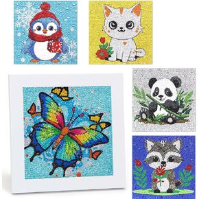 LIBFX Diamond Art Kits for Kids 5 PCS Diamond Art for Kids Girls Boys Beys Beys Arts and Crafts for Kids Ages 8-12