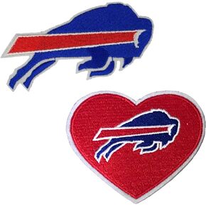 2Pcs Rugby Fans' Favorite Team Logo, Heart Logo Iron On Sew On Embroidered Patch for Jackets Backpacks Jeans and Clothes