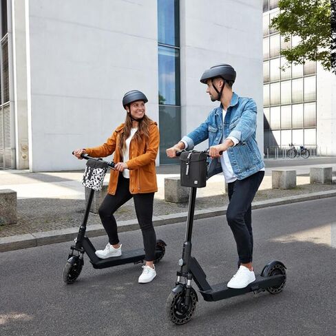 Portable Electric Scooter Bag, 4L Large Soft Scooter Storage Bag with Shoulder Straps, Pockets and Reflective Strips, Waterproof Electric Bike Front Handlebar Bag, Black in Saudi Arabia