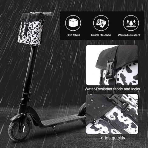 حقيبة سكوتر كهربائية محمولة ، كيس تخزين كبير من الدراجات البخارية الناعمة مع أحزمة الكتف ، جيوب وشرائط عاكسة ، حقيبة مقود أمامي للدراجة الكهربائية المقاومة للماء ، أسود ، أسود in Kuwait