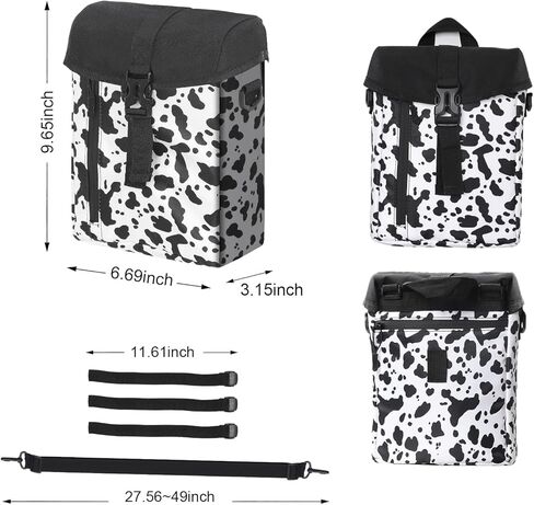 حقيبة سكوتر كهربائية محمولة ، كيس تخزين كبير من الدراجات البخارية الناعمة مع أحزمة الكتف ، جيوب وشرائط عاكسة ، حقيبة مقود أمامي للدراجة الكهربائية المقاومة للماء ، أسود ، أسود in Kuwait