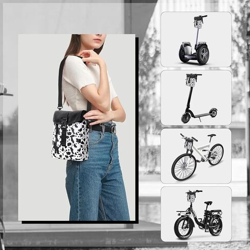 حقيبة سكوتر كهربائية محمولة ، كيس تخزين كبير من الدراجات البخارية الناعمة مع أحزمة الكتف ، جيوب وشرائط عاكسة ، حقيبة مقود أمامي للدراجة الكهربائية المقاومة للماء ، أسود ، أسود in Kuwait