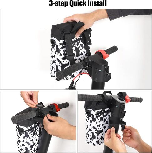 حقيبة سكوتر كهربائية محمولة ، كيس تخزين كبير من الدراجات البخارية الناعمة مع أحزمة الكتف ، جيوب وشرائط عاكسة ، حقيبة مقود أمامي للدراجة الكهربائية المقاومة للماء ، أسود ، أسود in Kuwait