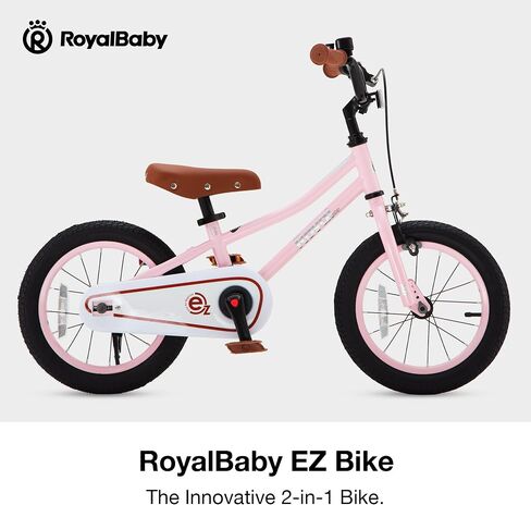 Royalbaby Kids Bike ، Terra Ez Balance to Pedal Debale Bicycle ، 14 16 18 18 inch Easy Learn Balancing to Kiping Boys Girls Ages 3-9 Years Beginners in Kuwait