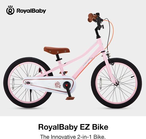 Royalbaby Kids Bike ، Terra Ez Balance to Pedal Debale Bicycle ، 14 16 18 18 inch Easy Learn Balancing to Kiping Boys Girls Ages 3-9 Years Beginners in Kuwait