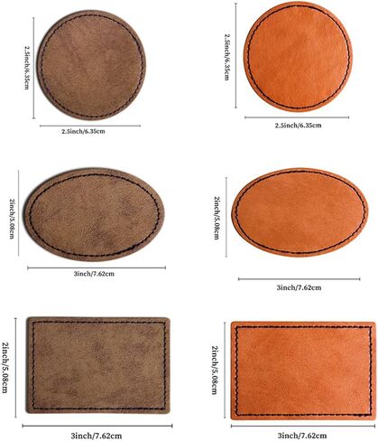 30 Pieces Blank Rustic Leatherette Hat Patches with 3 Types of Shape Laser Engraving Blanks Patch Adhesive for Fabric Faux Leather Patch Custom Repair Sewing Repair Patches in Saudi Arabia