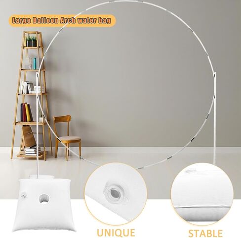 Water Weight Bags for Balloon Column Stand and Balloon Arch Kit, Balloon Weights Pack of 2, Square Thickened Heavy Water Bag, Assemble Fillable Base for Party Supplies (Each 16 lbs White) in Saudi Arabia