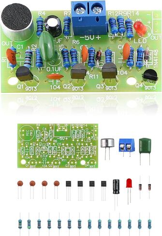Soldering Practice Kit 5in1 DIY Classic Game Music Tesla Coil Audio-Light Control Red Heart-Shaped Clapping Sound Control Kit Plug-in Circuit Kit Learn Soldering Kit for Beginners (5IN107) in Saudi Arabia