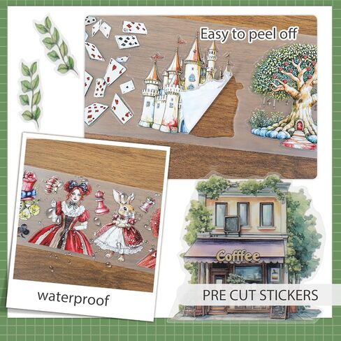 Snycler Pre-Cut Bumper Harvest Themed PET Washi Tapes - Vintage Aesthetic Tape Stickers for Journaling, Scrapbooking, Junk Journals, Crafts, Planners - 4 Rolls in Kuwait