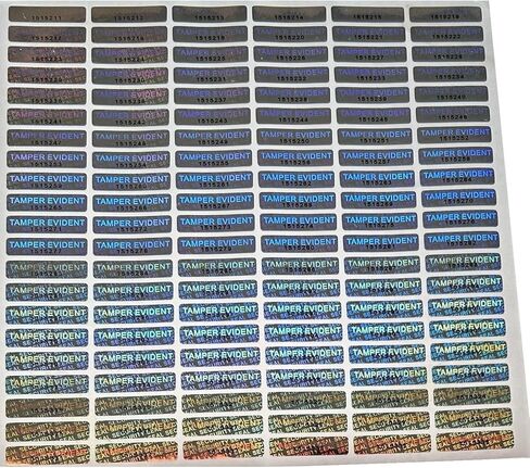 ملصقات التلاعب الواضحة تلميحات الهولوغرام مع أرقام متتابعة فريدة ، 1 '× 0.24' '(126) in Kuwait