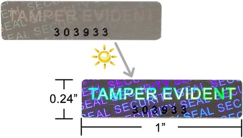 ملصقات التلاعب الواضحة تلميحات الهولوغرام مع أرقام متتابعة فريدة ، 1 '× 0.24' '(126) in Kuwait