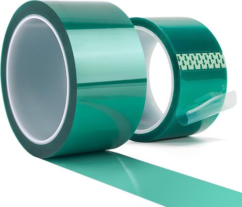 4 Rolls High Temperature PET Tape 5cm x 0.05cm x 33m Durable Adhesive Tape for Heat Transfer Spraying Electroplating Anodizing Circuit Board Excellent Adhesion and No Residue in Kuwait