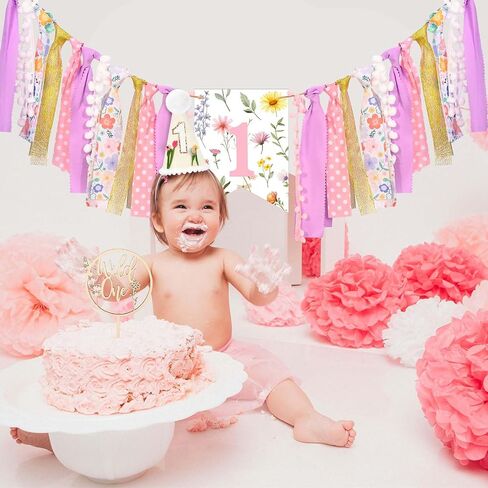 Race Car Birthday Highchair Banner Hat Checkered Candle One Birthday Highchair Photo Prop for Racing Theme Party Decorations (Car) in Saudi Arabia