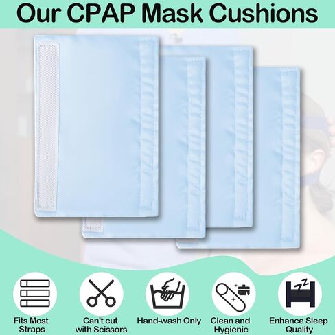 6 Pack Satin CPAP Strap Covers, Universal CPAP Strap Cushions, Comfort CPAP Mask Cushions fit Most CPAP Mask and Headgear can Reducing Red Marks and Pressure Soft Fabric CPAP Cushions for Mask(Pink) in Kuwait
