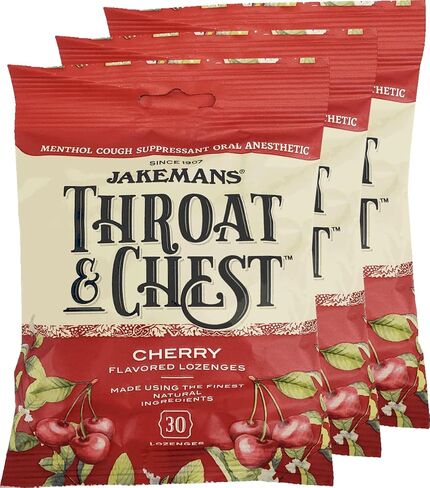 Jakemans Anise Throat & Chest Lozenges Cough Drops – Cough, Sore Throat and Seasonal Distress Soothing Relief – Liquid Drop Shape – 30 Lozenges (3 Pack) in Saudi Arabia