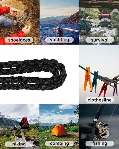Heavy Duty Key Lanyard w/Cool USA Flag for Keys/Mens, Durable Braided Paracord Lanyard for Id Badges/Whistle/Camera, Rope Keychain Necklace Strap Camping/Hiking/Fishing/Cycling, Black&Blue in Kuwait