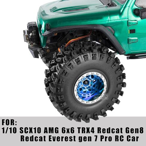 RC الألومنيوم 2.2in العجلات إطارات عجلة Beadlock Beadlock لـ 1/10 SCX10 90046 AX103007 SCX10 II SCX10 III TRX6 GEN7 8 D90 VS4-10 MST in Saudi Arabia