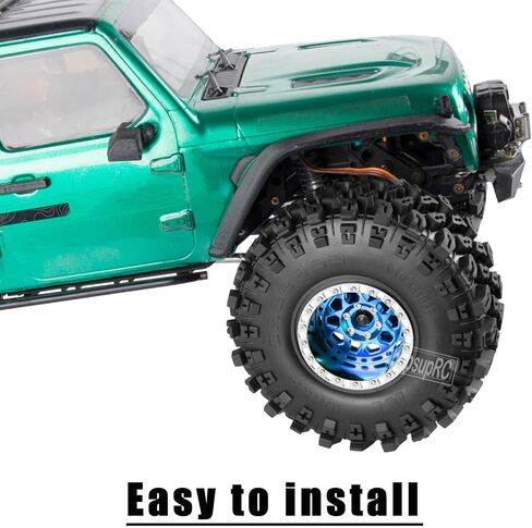 RC الألومنيوم 2.2in العجلات إطارات عجلة Beadlock Beadlock لـ 1/10 SCX10 90046 AX103007 SCX10 II SCX10 III TRX6 GEN7 8 D90 VS4-10 MST in Saudi Arabia